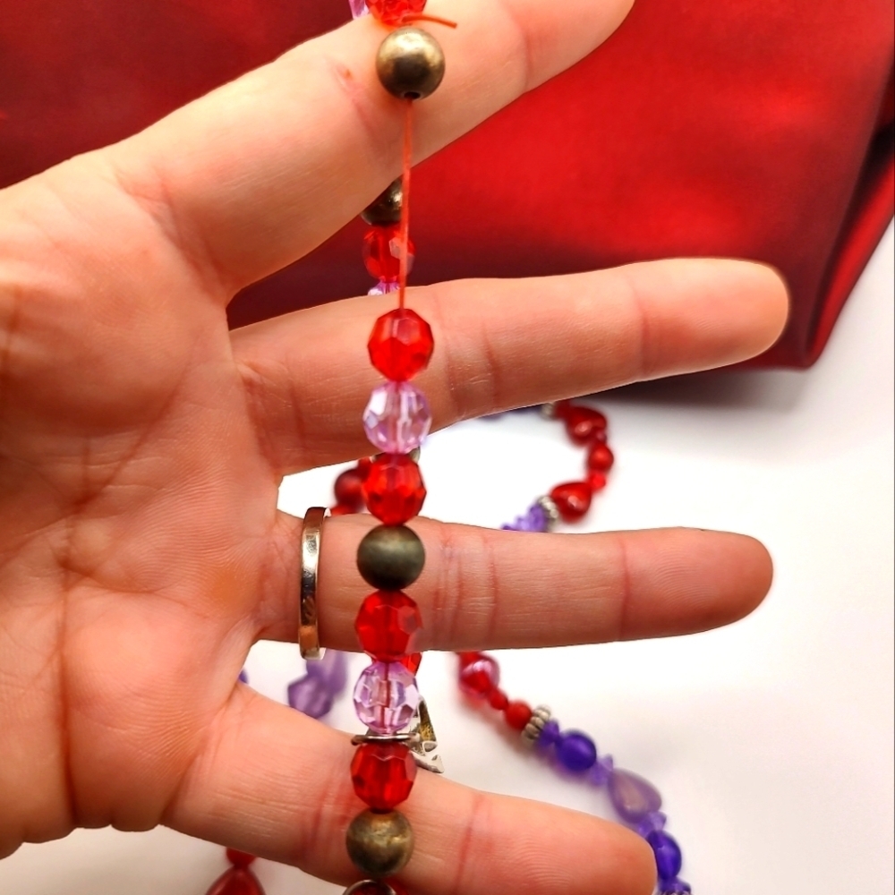 💥 3/$20 Red Hat Society Necklace and Bracelet! Handmade craft fair! - Picture 4 of 9